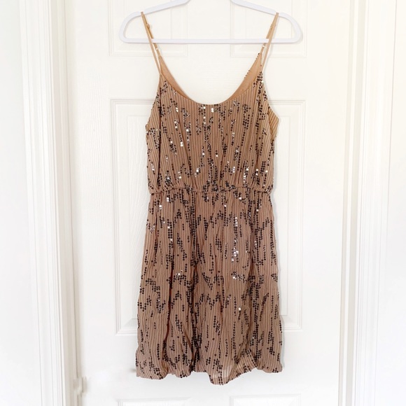 Urban Outfitters Dresses & Skirts - Staring at Stars (UO) Nude/Tan Sequin Party Dress